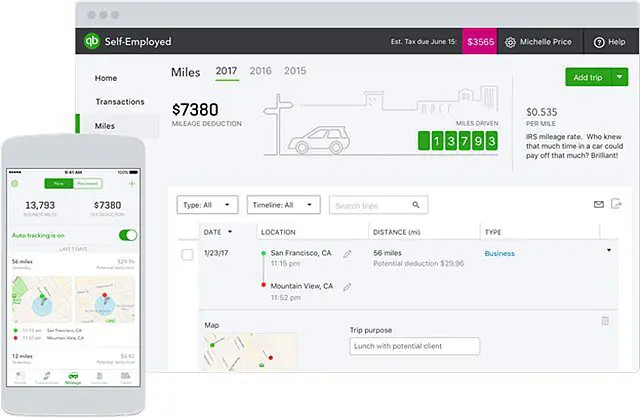 Milage tracker with QuickBooks