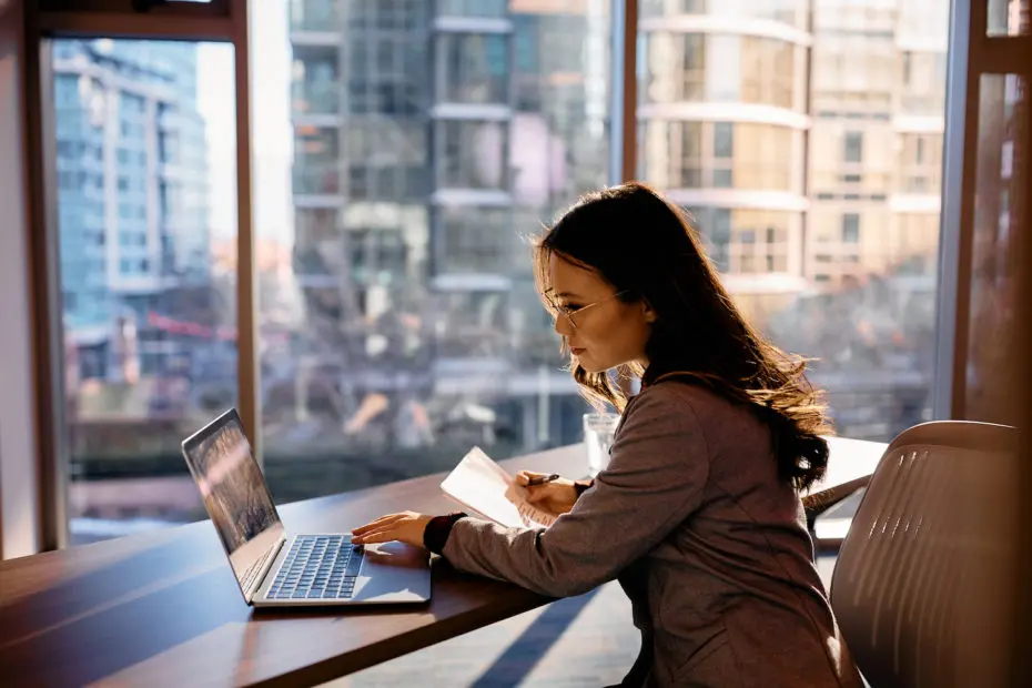 Business owner looking over business taxes